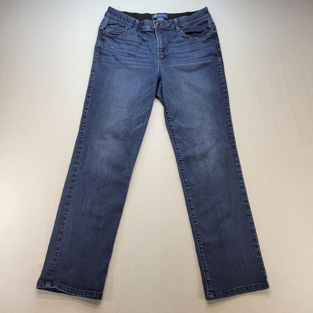 Democracy Jeans Womens 14 Blue Ab Solution Straight Leg Stretch Denim